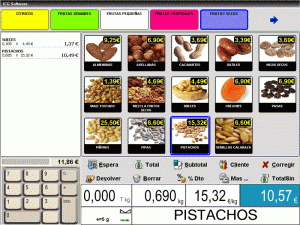 ICG Balanza - Pantalla de frutos secos